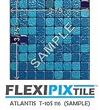 FLEXIPIXTILE, SAMPLE, Aluminum Mosaic Tile, Peel & Stick, Kitchen Backsplash, Accent Wall, ATLANTIS
