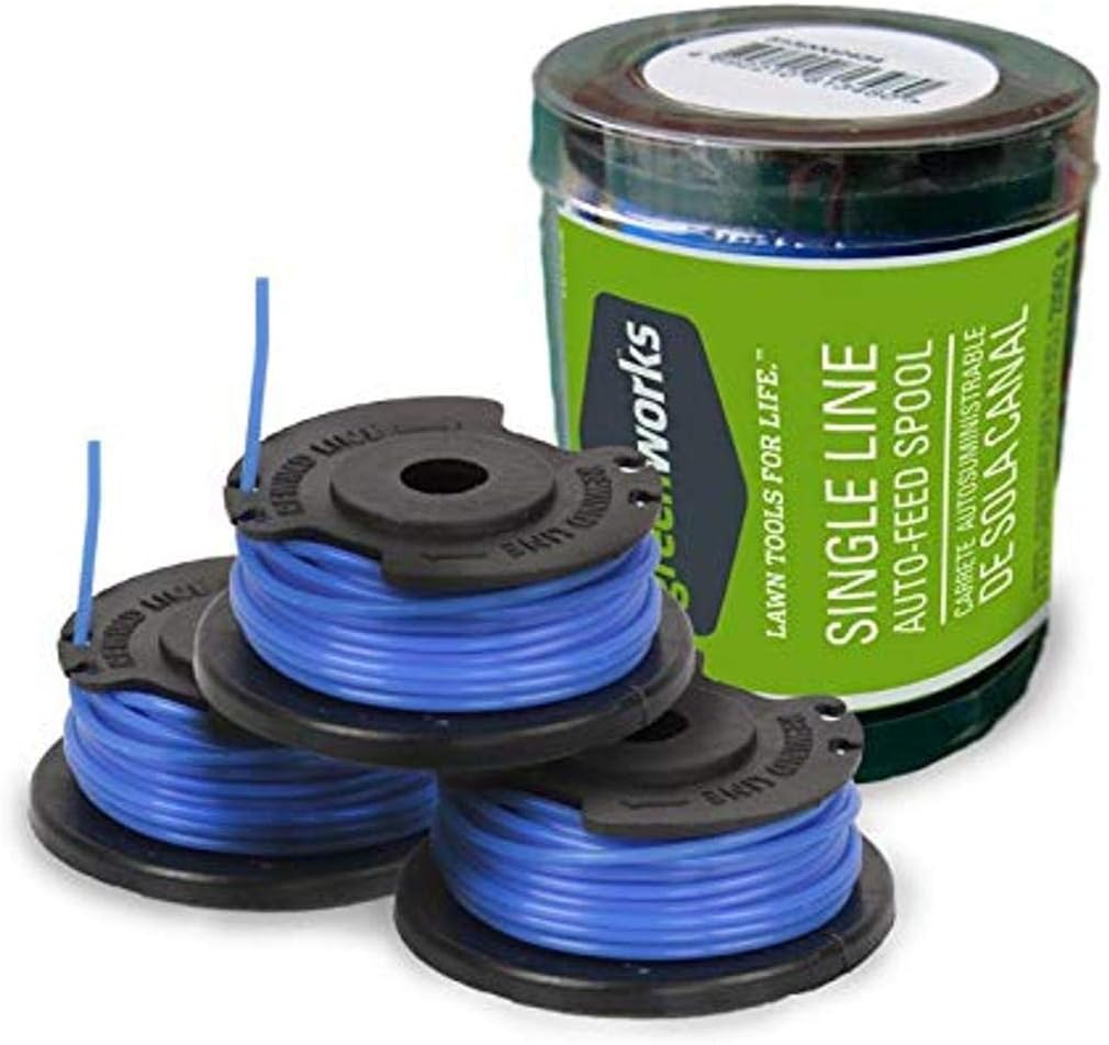 Greenworks Replacement Spools for Greenworks Cordless Trimmers (3 pack), Model Number 29252 : String Trimmer Spools : Garden & Outdoor