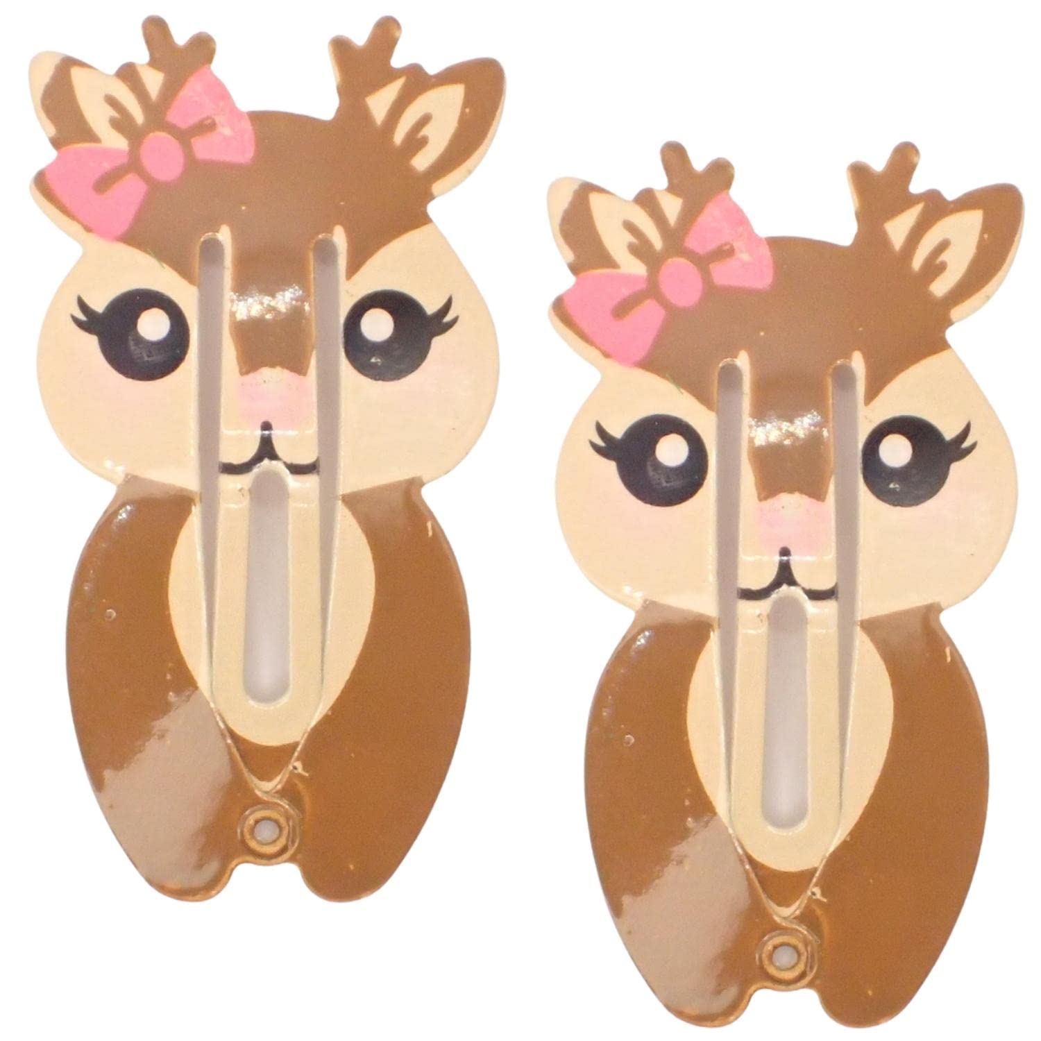 Topkids Accessories Christmas Hair Clips Women Hair Clips for Girls Hair Pins Snaps Sleepies Christmas Hair Accessories Christmas Tree Santa Hat Reindeer Snowman Stocking Santa Claus (Reindeer)