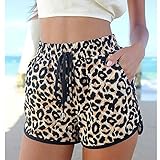 PurFit Women's Summer Claire Cheetah Print Shorts - Leopard Print Shorts