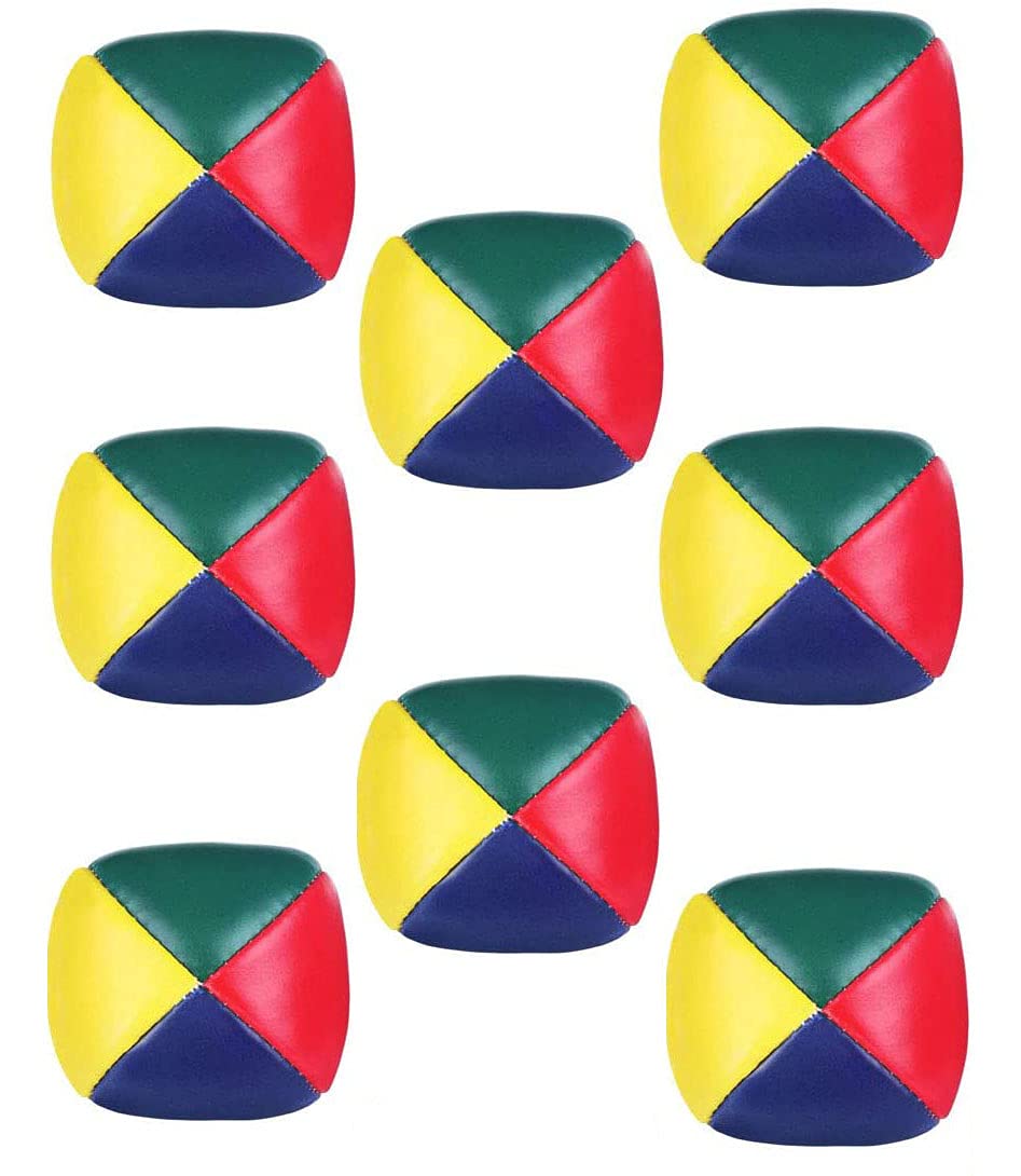 PU Leather Juggling Balls, 8 PCS Pack - Circus Juggling Ball Bean Bags for Beginners to Adults - 5 * 5CM