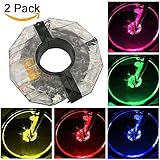 SWINCHO Bike Wheel Lights Rechargeable 2 Pack, Waterproof LED Cycling Lights RGB Colorful Bicycle Lights for Safety Warning and Decoration