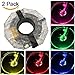 SWINCHO Bike Wheel Lights Rechargeable 2 Pack, Waterproof LED Cycling Lights RGB Colorful Bicycle Lights for Safe Riding Warnings