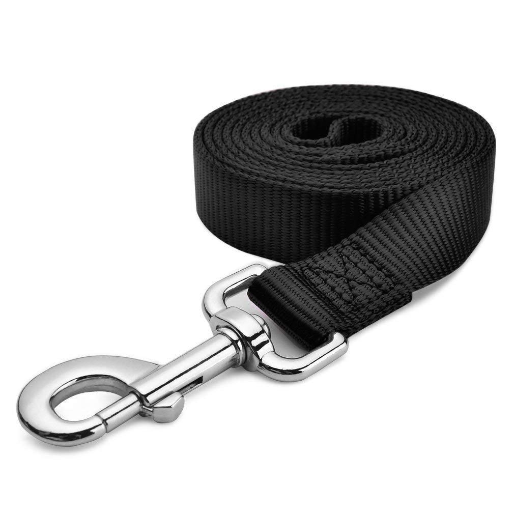 Dog Puppy Pet Puppy Training Obedience Lead Leash Recall Strong Durable Nylon Lead or Walk Traction Rope (10Feet/3M, Black)