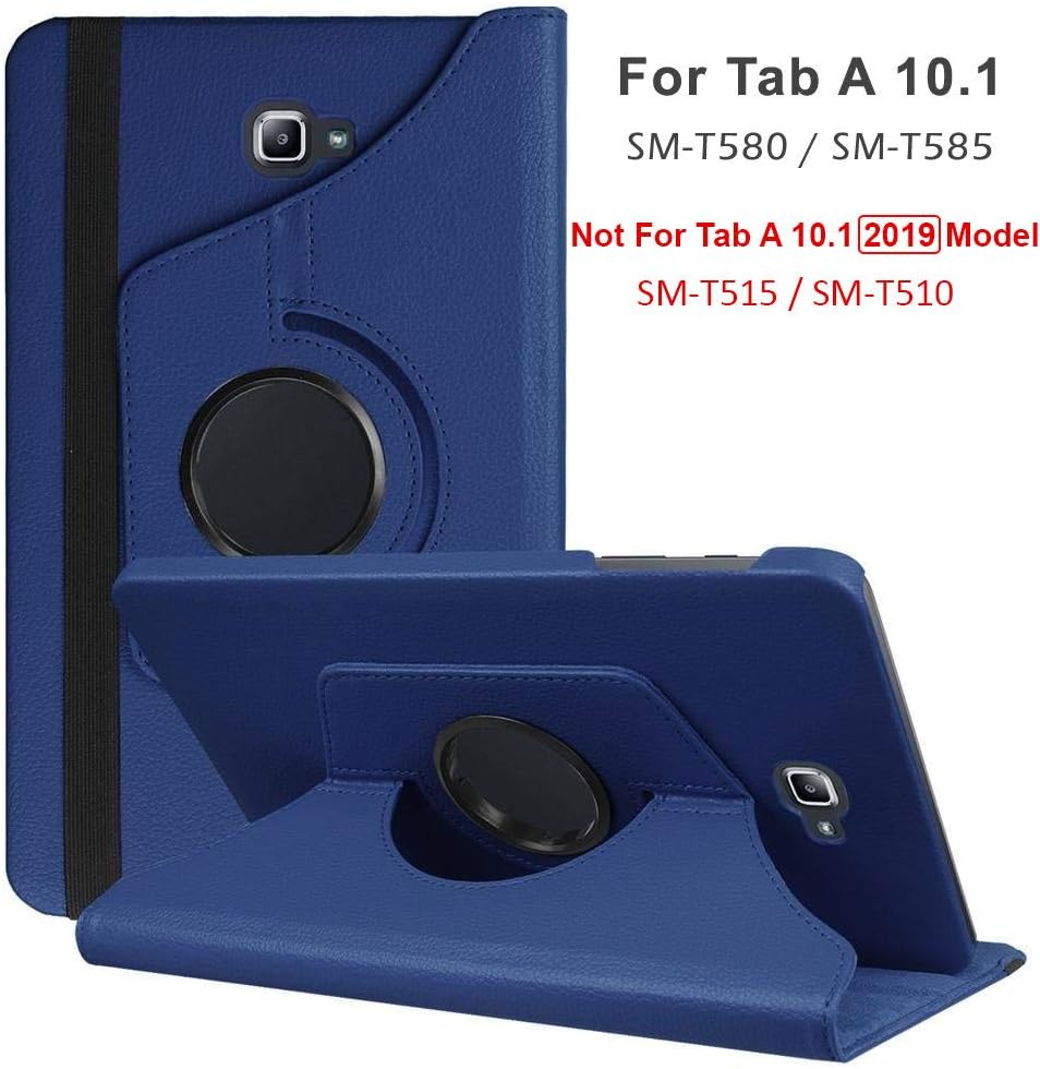 Blackpoll 360 Degree Rotating Leather Case Cover Stand for Samsung Galaxy Tab A 10.1 inch SM-T580 / SM-T585 (Blue)
