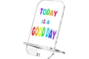 Parxara Inspirational Gifts for Coworker Friend Daily Reminder Positive Quote Phone Holder 6.8x3.7 Birthday Gifts Affirmation Gifts for Women Emotional Support Office Desk Decor(Good Today)