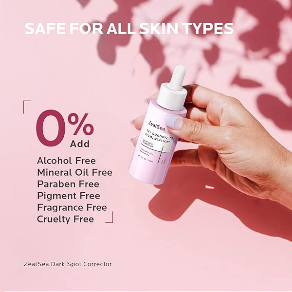 ZEALSEA DARK SPOT CORRECTOR SERUM,EFFECTIVE HYPERPIGMENTATION MELASMA TREATMENT, DARK SPOT REMOVER FOR FACE, GENTLE SKIN CARE FOR ACNE SPOT, BLEMISH SPOT, SUN SPOT, BRIGHTENING FACE SERUM FOR WOMEN