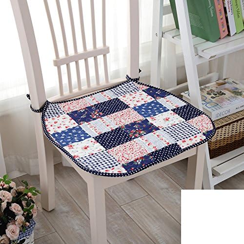 YDWJ Garden flowers cotton cushions,Thin cushion in the office Anti-slip dining chair cushion-A 48x45cm(19x18inch)