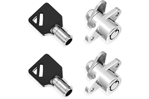 NOVALLA Hard Saddlebag Lock Key Set, Saddle Bag Latches Fit for Harley Davidson Touring Electra Glide Road Glide Street Glide Road King Ultra Glide 1993-2013, 2 Locks and 2 Keys