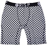 Mens Crisp Boxers Checker Underwear Briefs White