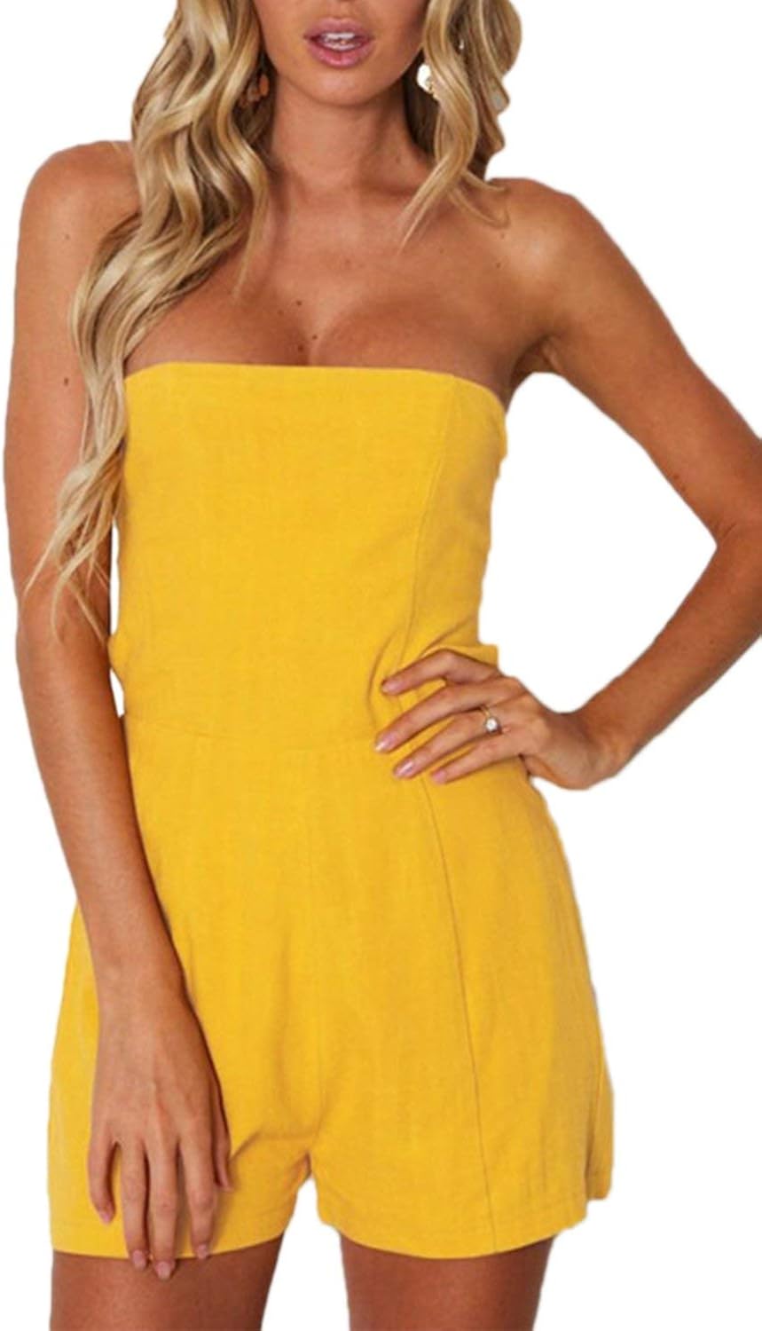 Jumpsuit Ladies Short Summer Playsuit Casual Beach Modern Casual Trendy