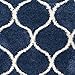 SAFAVIEH Hudson Shag Collection Area Rug - 6' x 9', Navy & Ivory, Moroccan Ogee Trellis Design, Non-Shedding & Easy Care, 2-inch Thick Ideal for High Traffic Areas in Living Room, Bedroom (SGH280C)