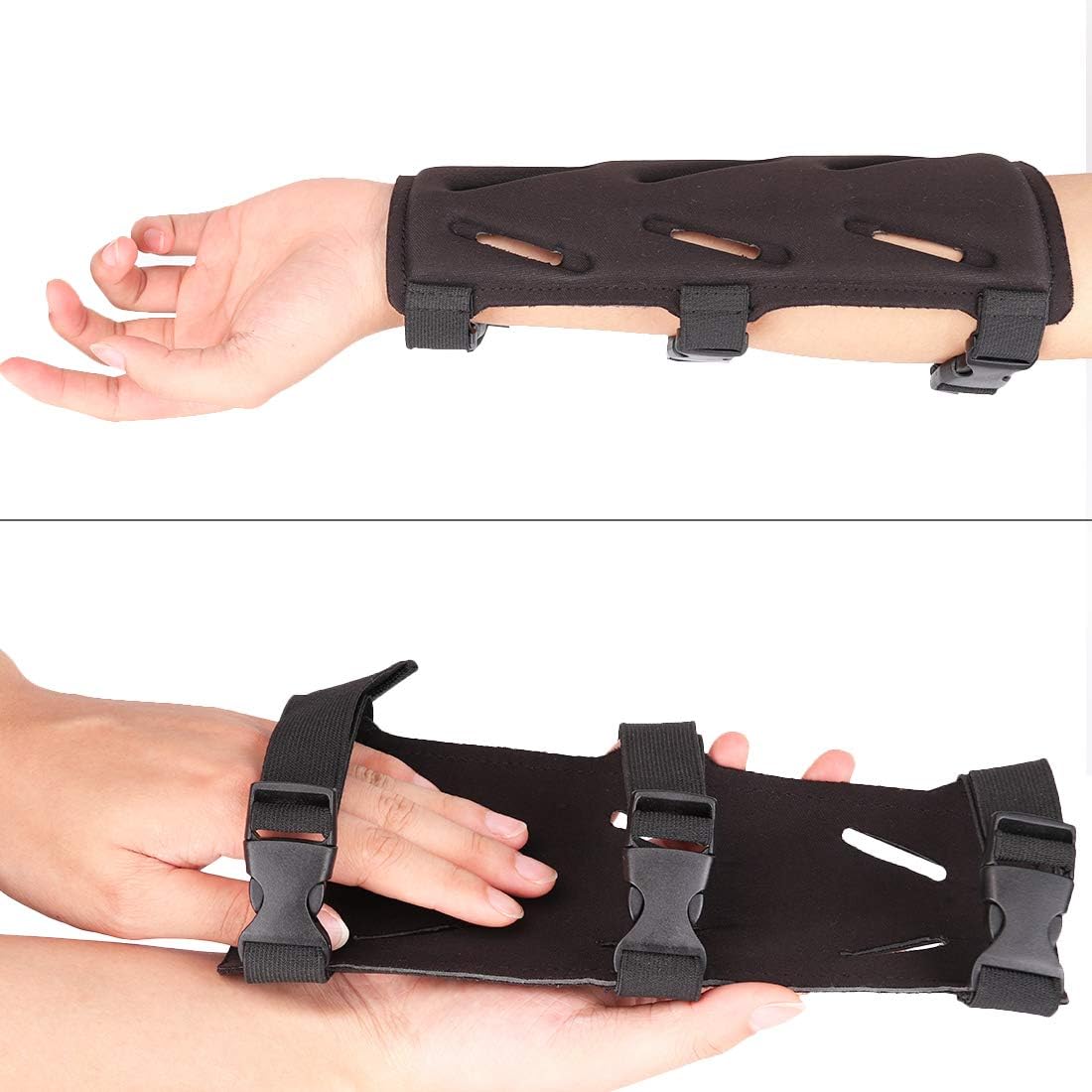 KRATARC Archery Arm Guard Adjustable Protective 3-Strap Accessory Lightweight Hunting Target Shooting Adult Unisex : Sports & Outdoors