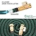 100ft Expandable Garden Hose Expanding Water Hoses, 100feet Flexible Lightweight Gardening Hoses No Kink, Outdoor Yard Cloth Hose can 3x Expandable with 100% Solid Brass Valve 9 Function Hose Nozzle