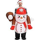 VioraWhite Inflatable Christmas Costume for Adult Xmas Ride on Inflatables Funny Blow up Character Costumes Men Women Cosplay
