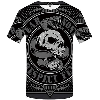 Amazon Com Whltx 3d Digital Print Snake Tattoo T Shirt Fashion