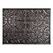 FASÄDE Traditional Style/Pattern 1 Decorative Vinyl Backsplash Panel in Smoked Pewter (6X6 Inch Sample)