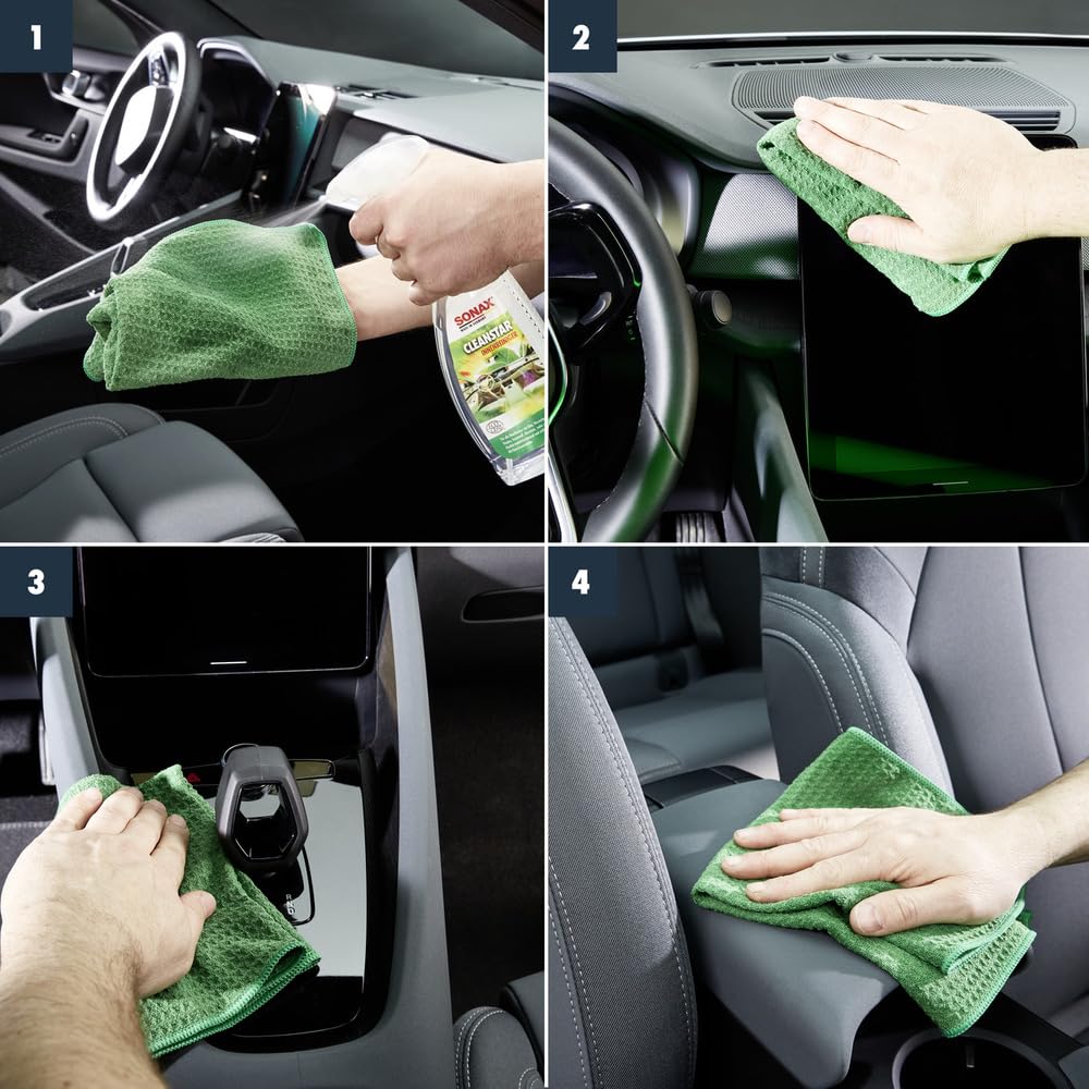 SONAX CleanStar (750 ml) Autoinnenreiniger für Stoff, Polster, Alcantara, Leder, Cockpit, Kunststoff, Gummi, Glas, Klavierlack, Displays, Touchscreens usw. | Art-Nr. 02534000 6