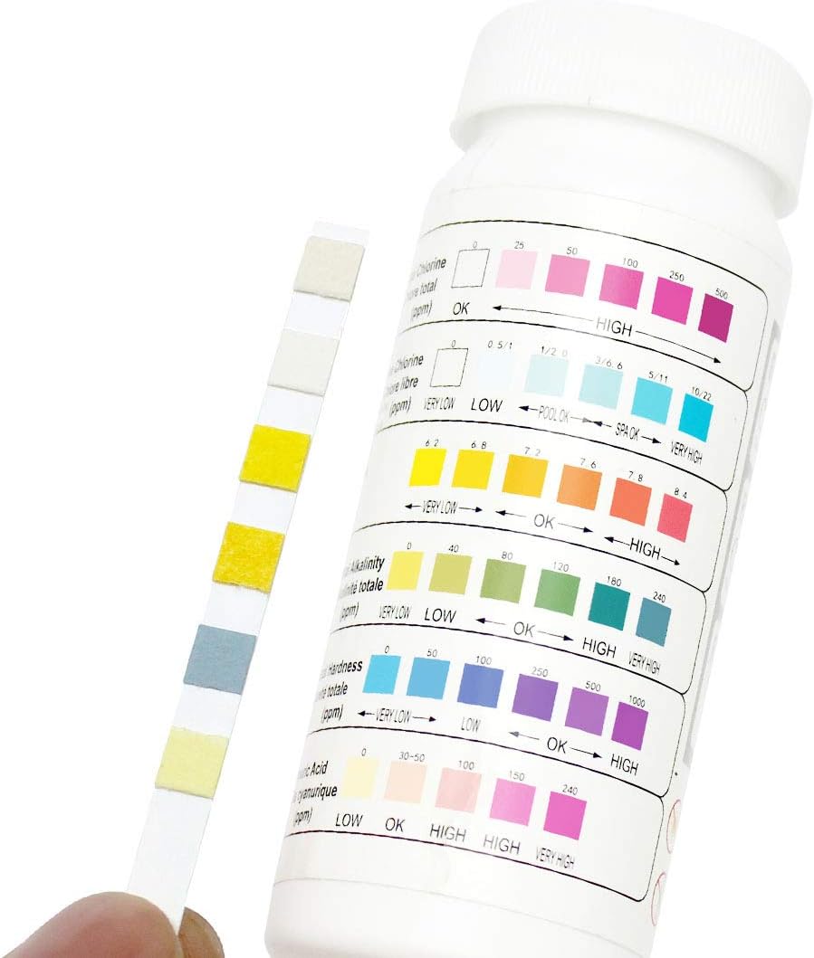50 Count 6Way Swimming Pool Test Strips Spa Testing