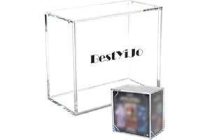 BestYiJo PKMN Booster Box Case - 8mm Thick Clear Acrylic Box with Magnetic Closure & Top Loading Design, Compatible with PKMN