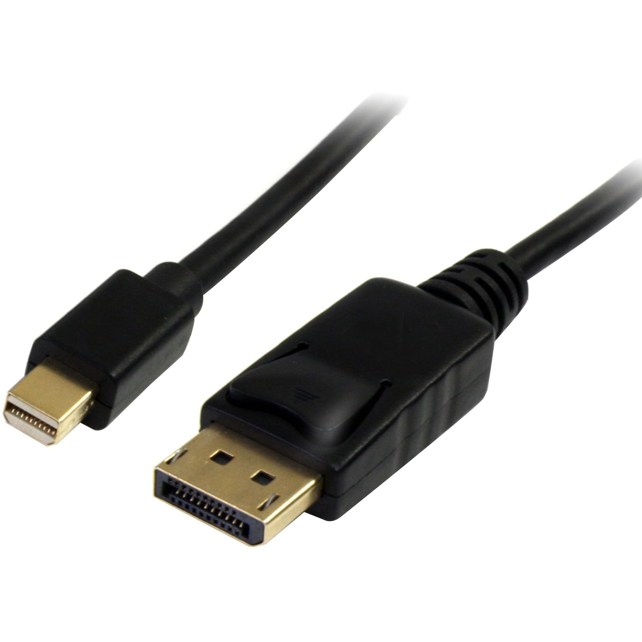 StarTech.com MDP2DPMM2M 2 m Mini DisplayPort to DisplayPort Cable, M/M, mDP to DP 1.2 Adapter Cable, Thunderbolt to DP with HBR2 Support,Black