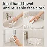 Dudu N Girlie Baby Terry Towelling Nappies 6x 60x60cm White view 3