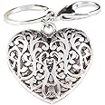 YQIMYIM Beautiful Hollow Heart Charm Key Chain Purse Pendant Handbag Decoration Lady Gift