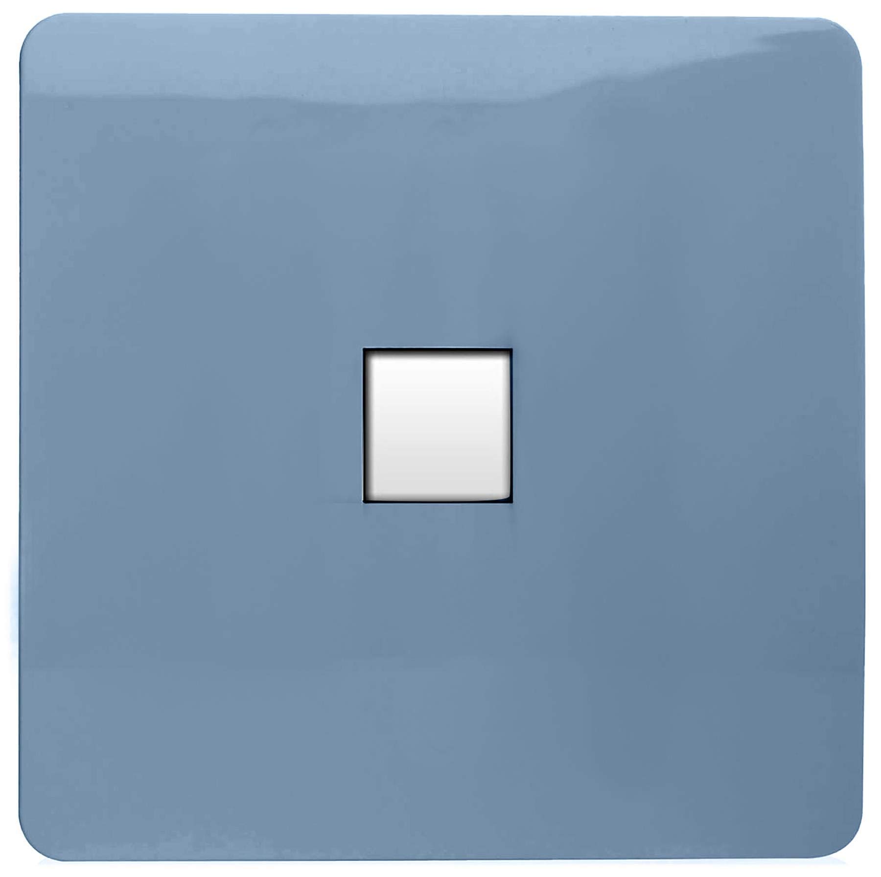 Trendi Artistic Modern Glossy Tactile RJ56 Cat 5e&Cat 6 Ethernet Socket Sky