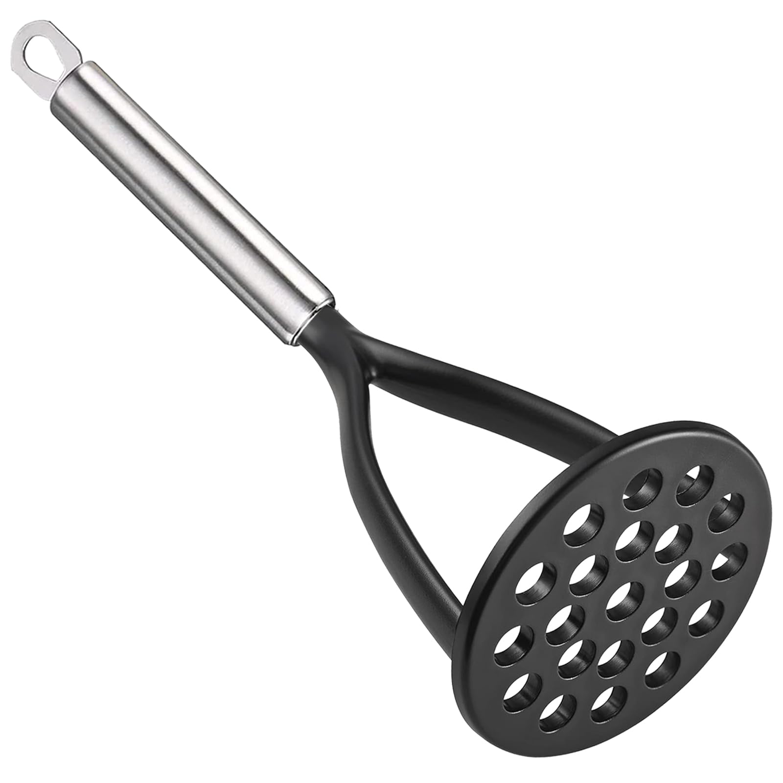 TENTA KITCHEN Good Grips Nylon Potato Masher Ricer Press Blender Crusher for Non-Stick Cookware With Heat Resistant Stay Cool Stainless Steel Handle