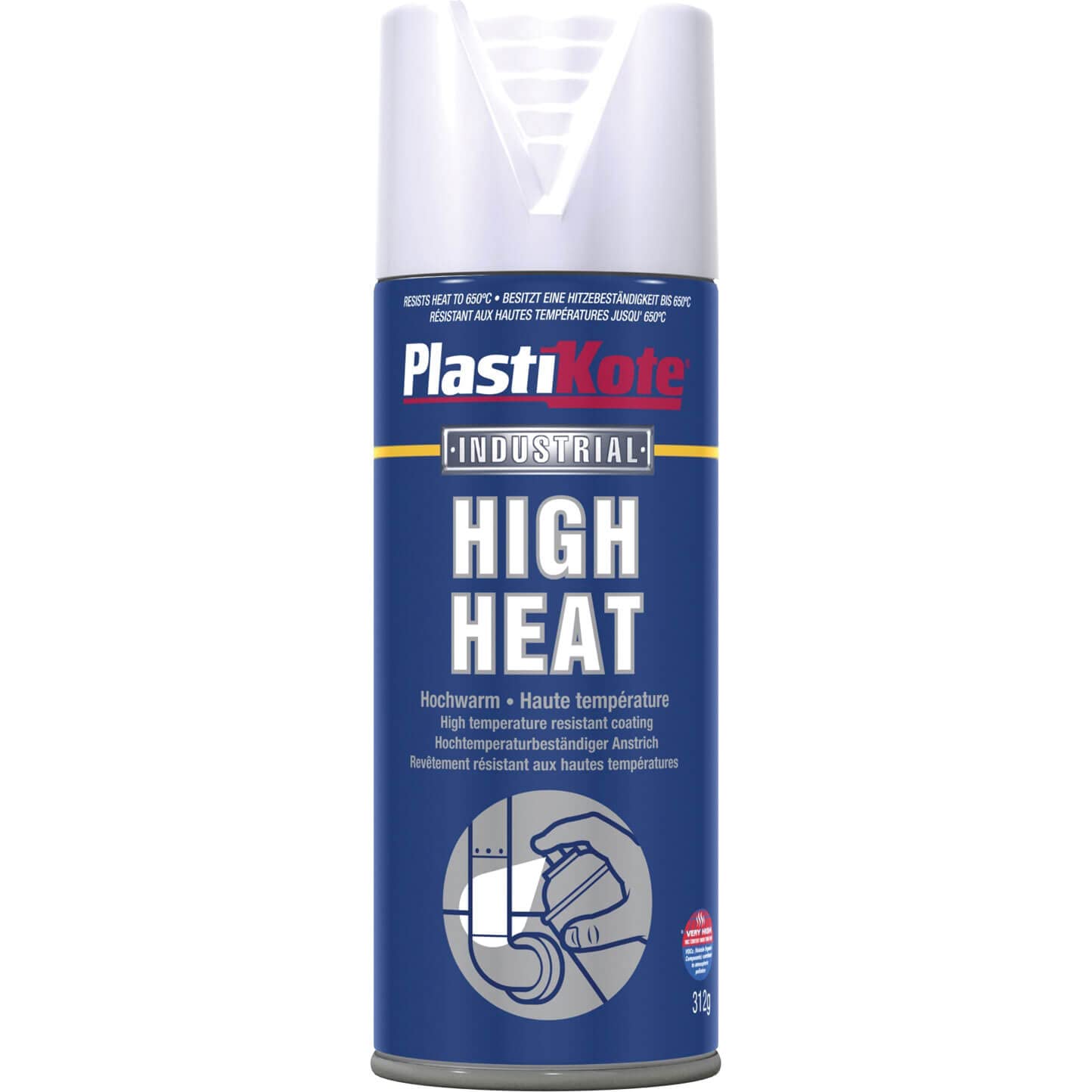 Plasti-kote HP11 400ml High Heat - Paint Black
