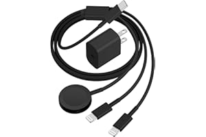 QZVOO Apple Watch Charger USB C for iWatch&iPhone, Upgraded 3 in 1 iWatch Charger Magnetic Fast Charging Cable 6ft with 20W Charger Block for Watch Series Ultra 9 8 7 6 5 4 3 SE, iPhone 14/13, Airpods-Black