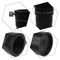 Alstar 1.25" 4-Elements 5X Barlow Lens Fully