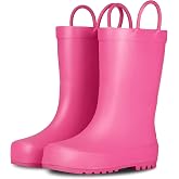 Lone Cone Premium Natural Rubber Rain Boots for Toddlers and Kids with Solid Design