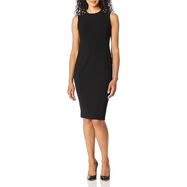 tommy hilfiger lace sheath dress Tommy Hilfiger Womens Dress Sheath,Black,4 at Amazon Women's Clothing store