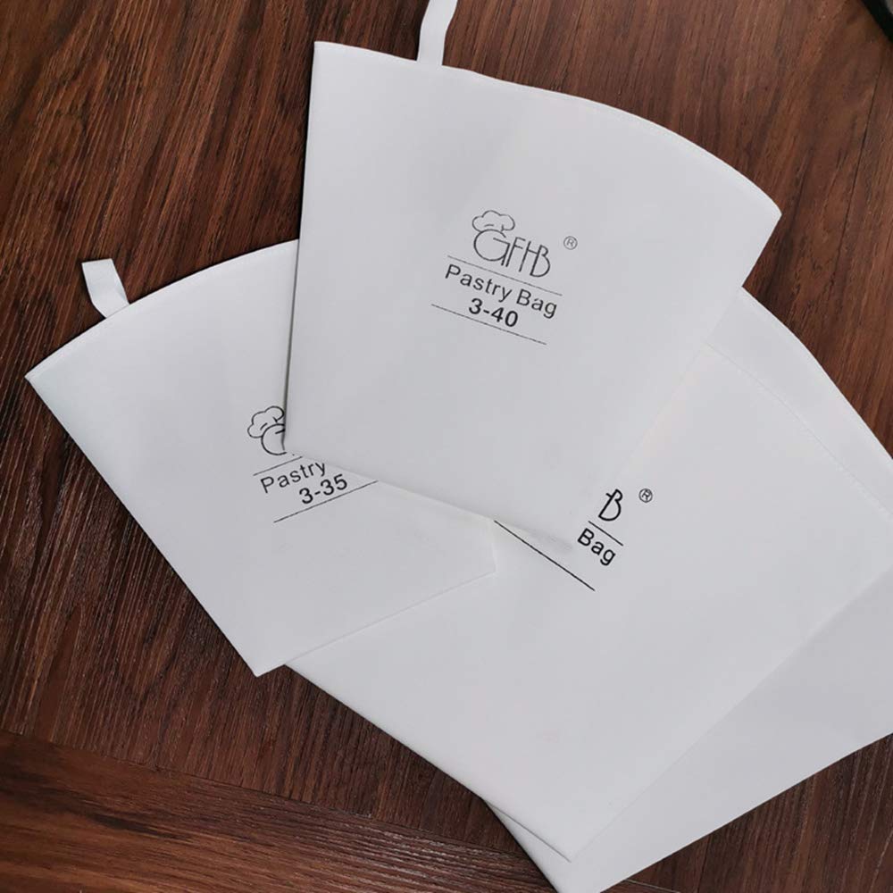 3PCS Cotton Piping Bag Reusable Cotton Icing Piping Bags Cake Decoration Bags Pastry Decorations Bags for Cookie Cupcake Dessert Decoration Sizes 12"14"16"