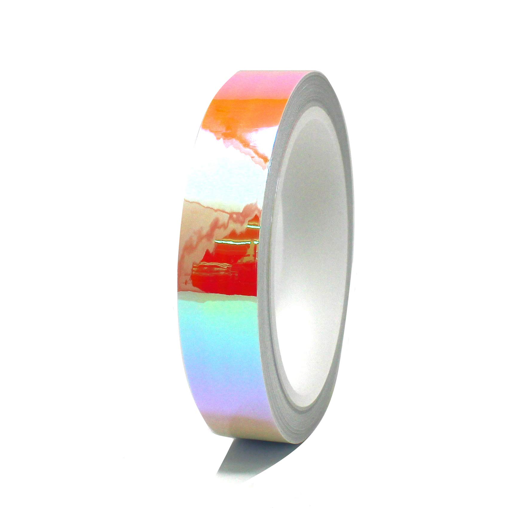 10 Metre Flip Flop Chrome Decorative Stripes Craft Effect Film Hologram Chameleon Car Motorcycle Model Making Adhesive Strip (FF1 Yellow/Red, 20 mm Width)