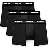 Tommy John Men's Essential Cool Cotton Stretch Boxer Brief Underwear - 6" 3-Pack, Breathable, Moisture-Wicking, Support Pouch