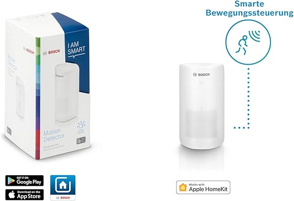 Bosch Smart Home Bewegungsmelder mit App Funktion kompatibel mit Apple Homekit