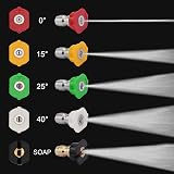 MAIXINNEW 7 Pcs Pressure Washer Nozzle Tips 1/4 Quick Connect 2.5 GPM Set view 4