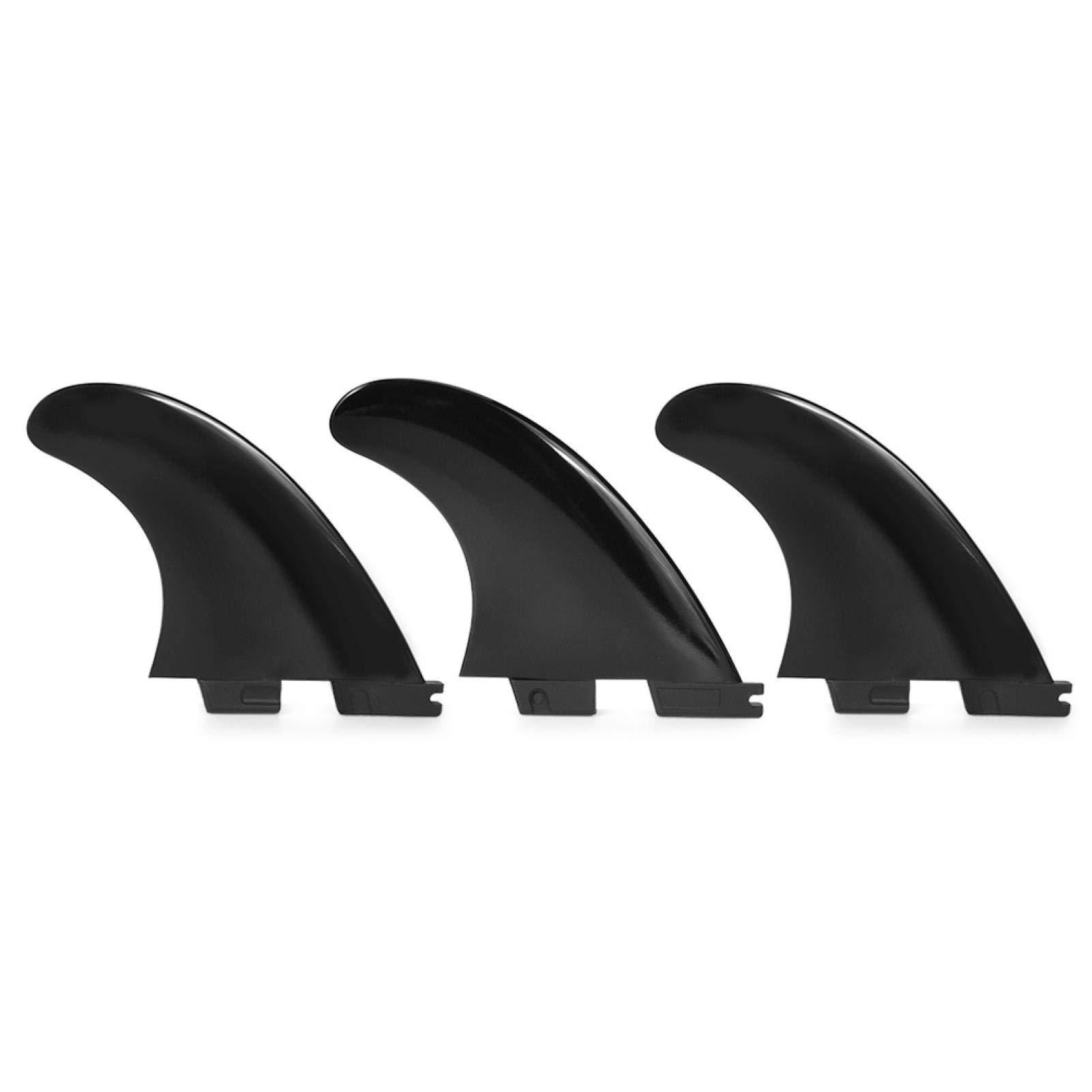DAUERHAFT 3PCS/Set FCS2 G5 Surfboard Fin, Three Fins Designed, Nylon Plastic, Tail Fin Flexible Surfing Accessory, for Surfboard, Paddle Board(black, M SIZE)