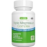 Igennus Superior Triple Magnesium Complex, Fully Reacted & Chelated Glycinate, Taurate & Citrate, Clean Label, High Bioavailability & Absorption, 60 Tablets, Vegan, Non-Buffered
