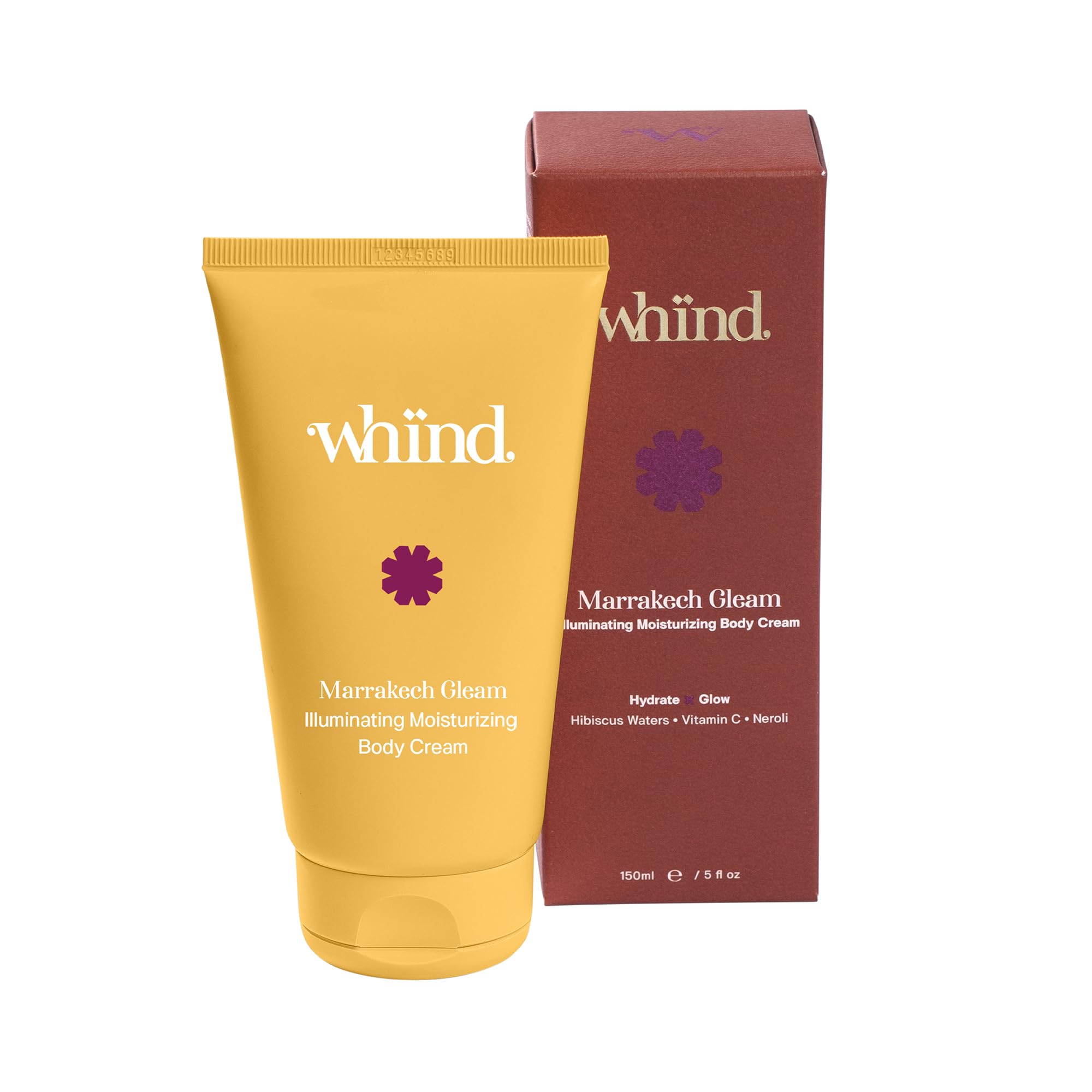 whind Marrakech Gleam Illuminating Body Cream – Jelly Body Butter Moisturizer that Instantly Hydrates and Nourishes with Vitamin C – 150ml