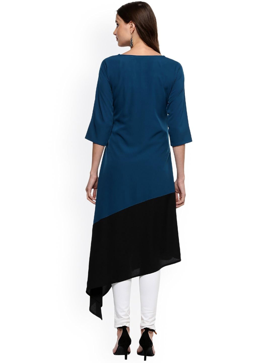 purple fashion women's crepe crosspatta kurta