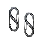 CAMPINGMOON 2PCs Double Spring Carabiner Clip Dual
