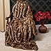 Best Home Fashion Coyote Faux Fur Throw Blanket - 58