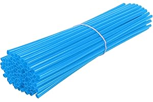 BAIONE Worldmotop 72Pcs Dirt Bike Spoke Covers Wheel Spoke Wraps Wheel Rim Spoke Skins Universal Replacement for Yamaha Honda BMW Suzuki Kawasaki(blue)