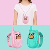 QNIGLO Rechargeable Kids Walkie Talkies Watch FM Radio 2 Mile Range LED Eyes Toy view 2