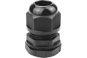 XHF 50 Pcs 1/2" IP68 Strain Relief Nylon Cord Grip Waterproof NPT Cable Glands Adjustable UL Listed and RoHS Compliant (Black)