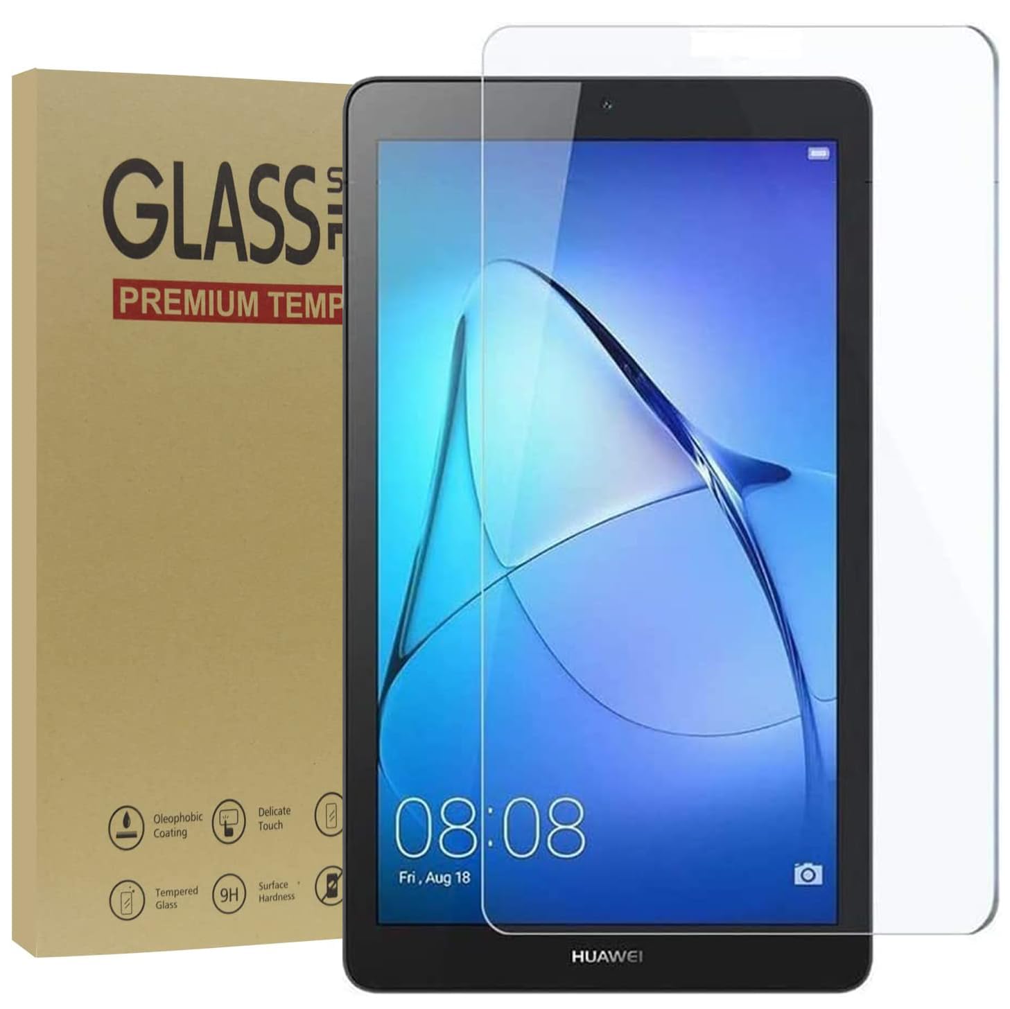 Mobile Stuff Huawei Mediapad T3 7.0 screen protector Clear Tempered Glass Screen Protector for Huawei Mediapad T3 7.0 (7" Inch) with 9H Hardness/Scratch Resist, Ultra Clear Glass โ image 1