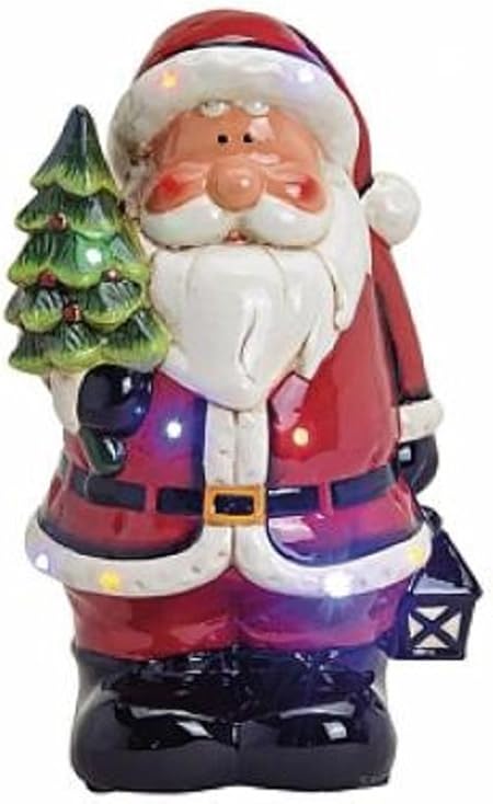 Babbo 4 Natale.Exner Babbo Natale Decorazione Figura Decorativa Ca 17 X 4 X 26 Cm Nicola Con Illuminazione E Musica Ceramica Decorazione Natalizia Avvento Decorazione Amazon It Casa E Cucina